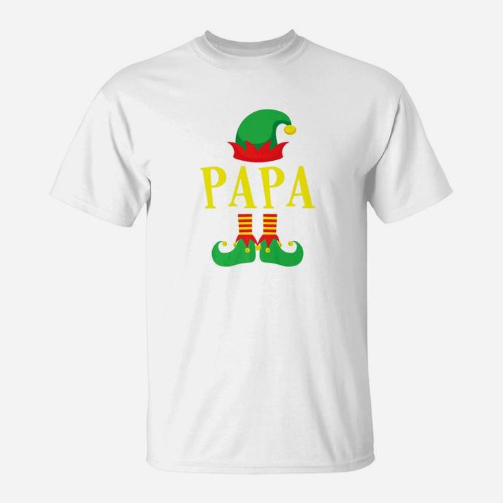 Papa Elf Christmas Shirt Family Matching Pajama Gift T-Shirt