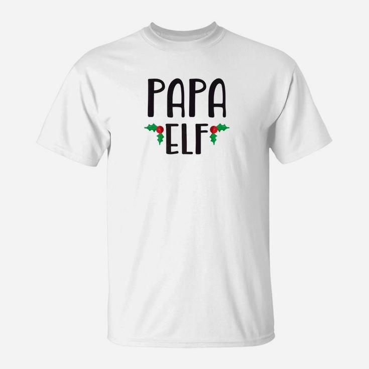 Papa Elf Shirt Cute Funny Family Christmas Elf T-Shirt