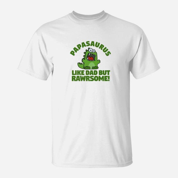 Papasaurus Italian Dad Cute Dinosaur Family Shirt T-Shirt