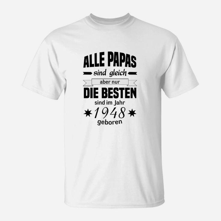 Personalisiertes T-Shirt Geburtsjahr 1948, Besonderes für Väter