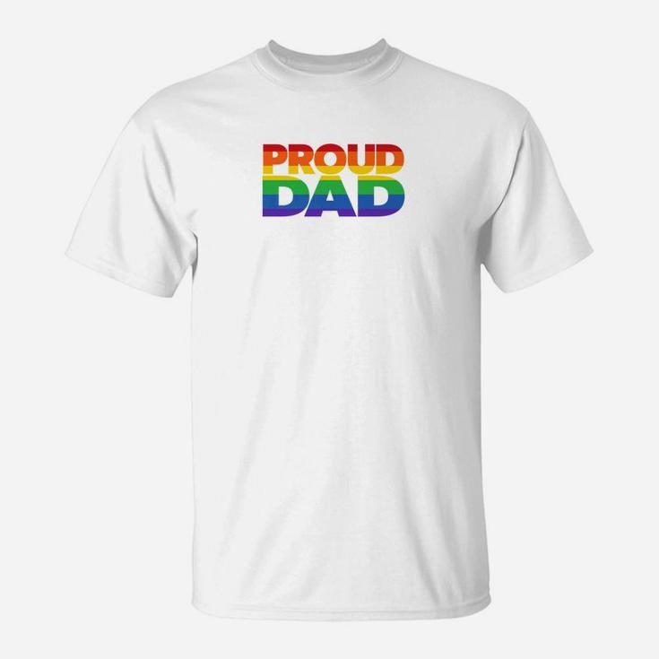 Proud Dad Gay Pride Shirt Lgb For Father Lgbtq T-Shirt