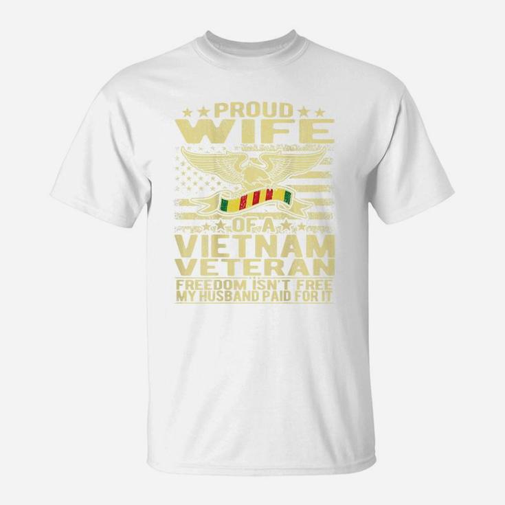 Proud Wife Of Vietnam Veteran Spouse Gift T-Shirt