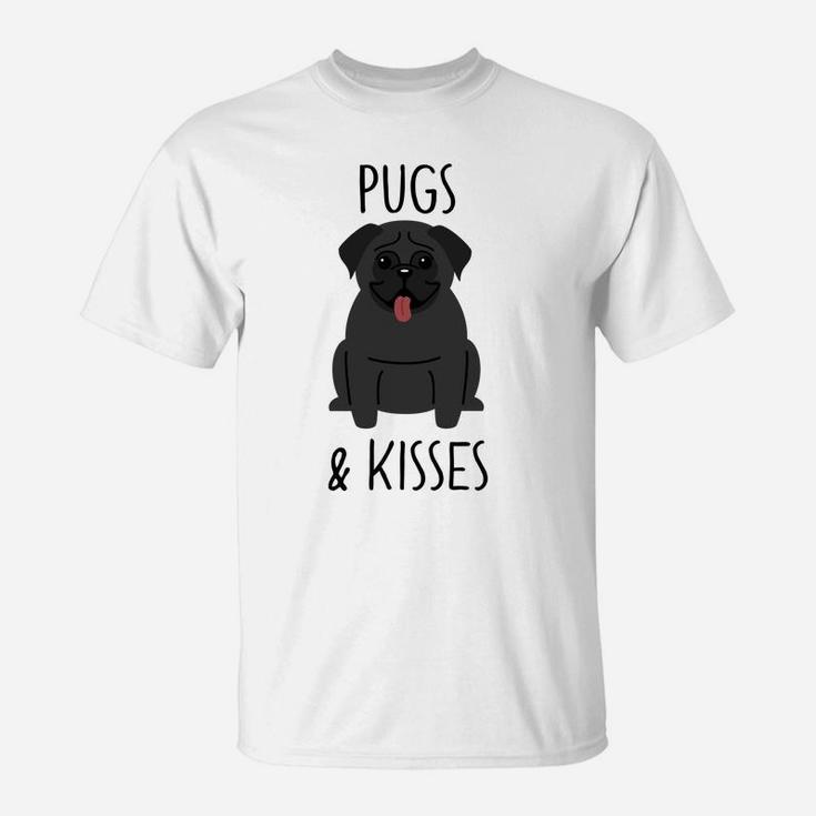 Pugs And Kisses Hugs Valentines Day Pug T-Shirt