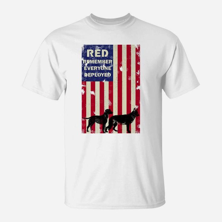 Red Friday Military Dogs Patriotic Gift Idea T-Shirt