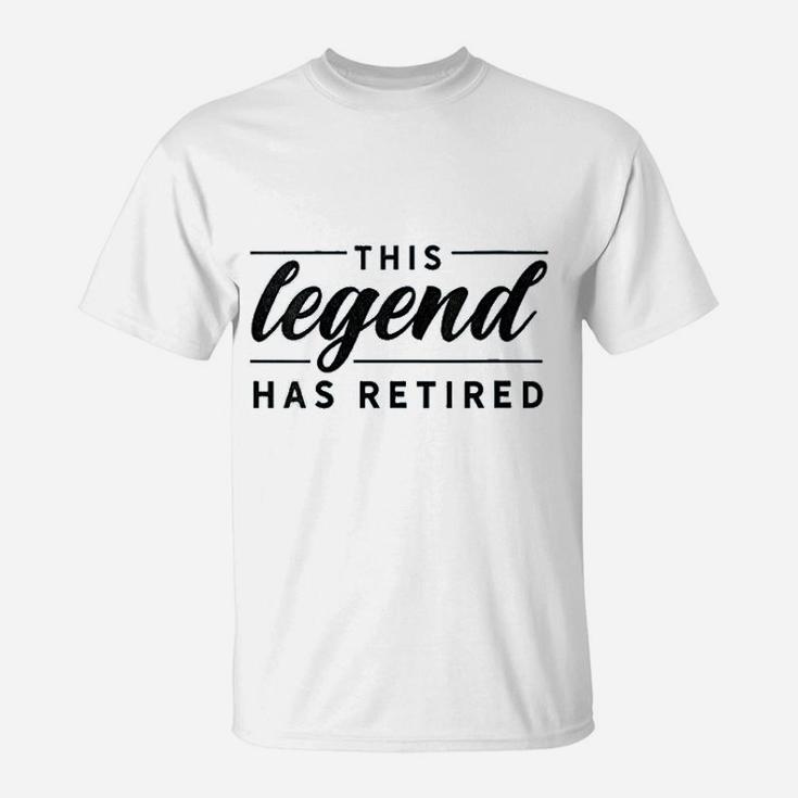 Retirement Coworker Gift Funny This Legend Has Retired T-Shirt