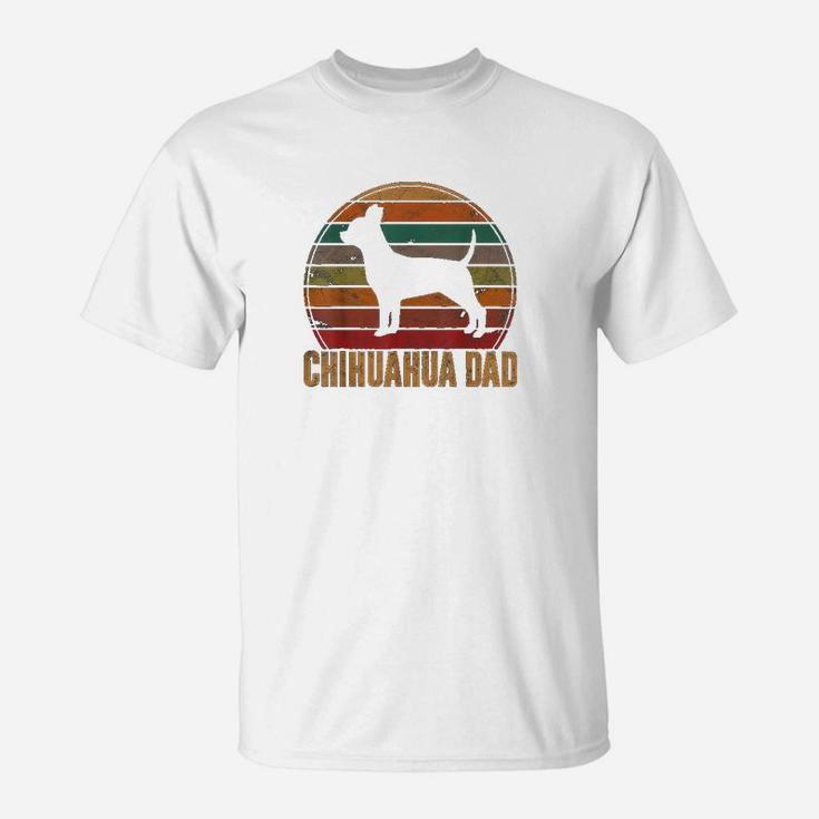 Retro Chihuahua Dad Gift Chi-chi Daddy Dog Owner Pet Father T-Shirt