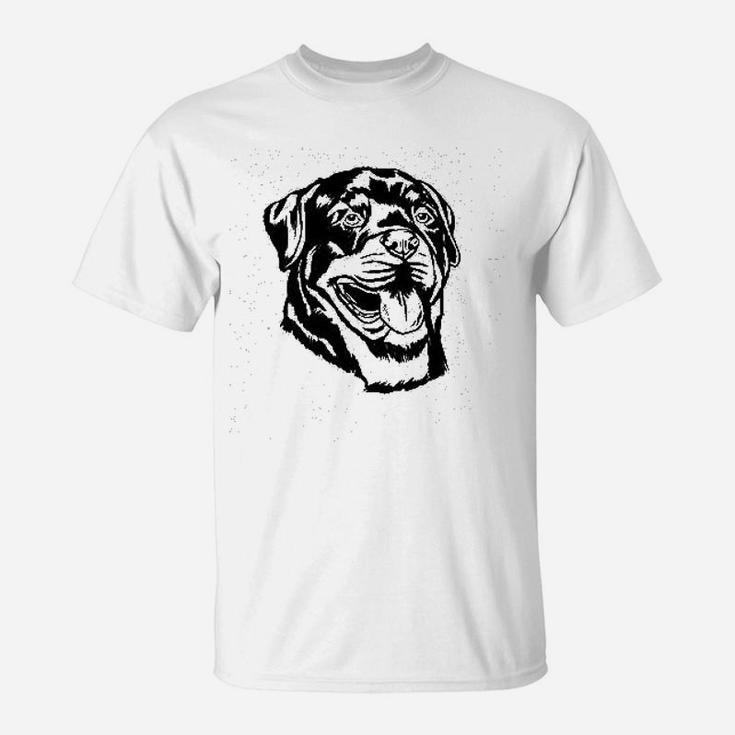 Rottweiler Dog Face Graphic T-Shirt