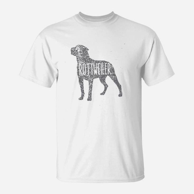 Rottweiler Dog Silhouette Relaxed T-Shirt