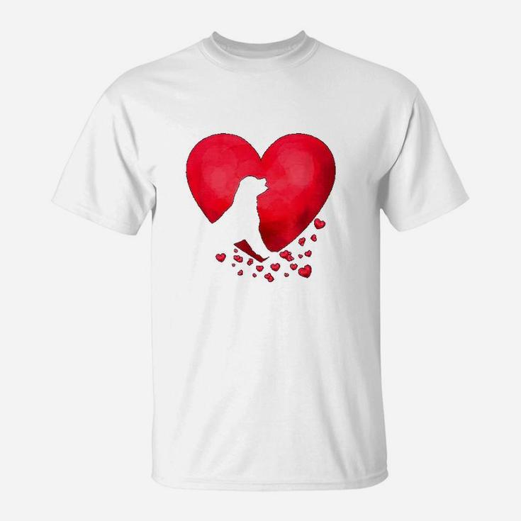 Rottweiler Heart Valentine Day Pet Puppy Dog Lover T-Shirt