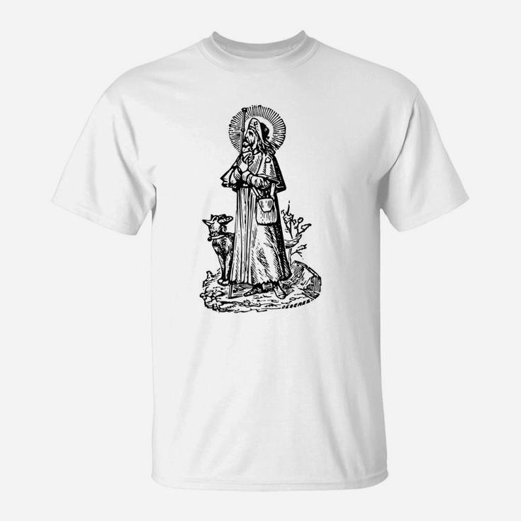 Saint With Dog Religious Icon Art Dtf529a T-Shirt