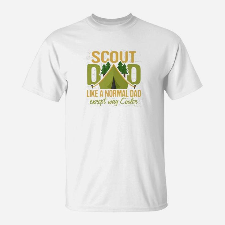 Scout Dad Cub Leader Boy Camping Scouting Gift Men T-Shirt