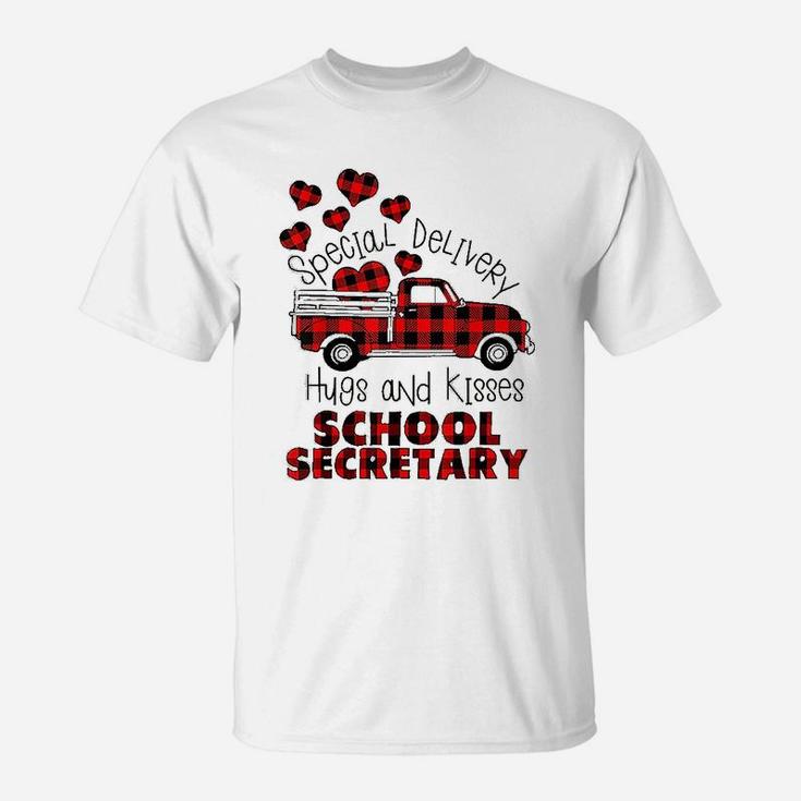 Special Delivery Hug And Kisses School Secretary T-Shirt