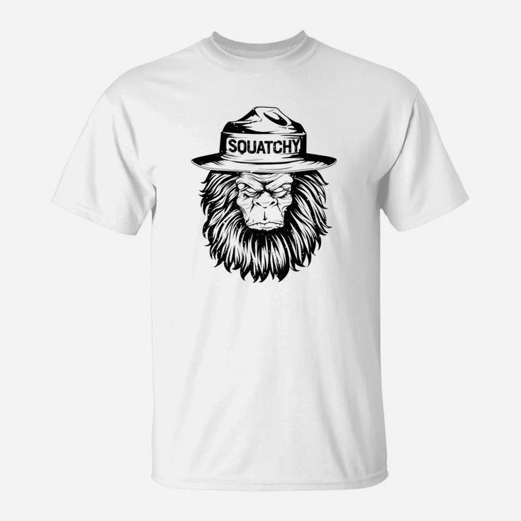 Squatchy Bigfoot Sasquatch Hat Smokey Vintage Bear T-Shirt