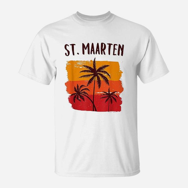 St Maarten Retro Tropical Cruise Vacation Souvenir Graphic T-Shirt
