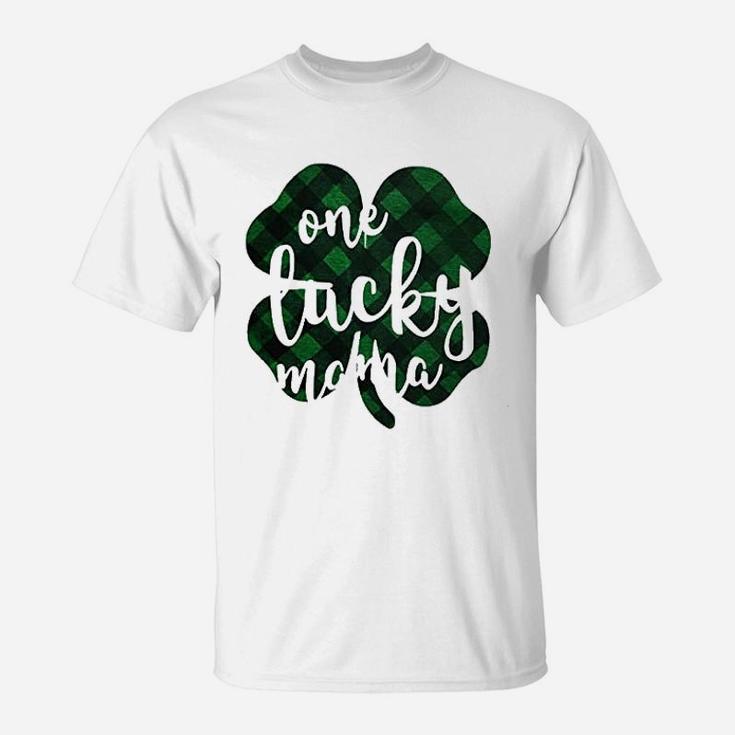 St Patricks Day Women One Lucky Mama Clover T-Shirt