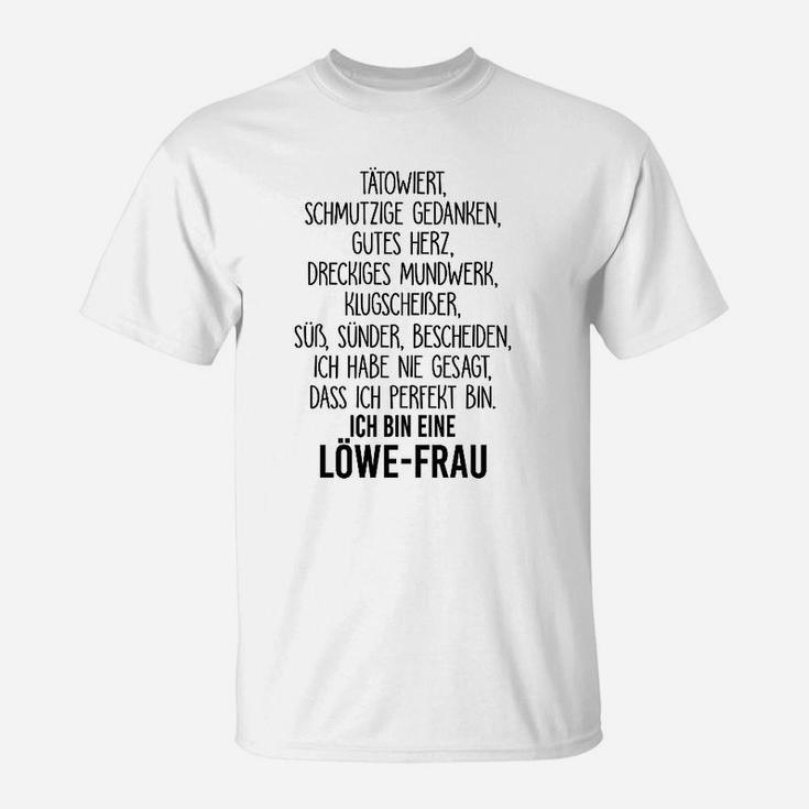 Stolz Löwe-Sternzeichen T-Shirt für Frauen, Spruch Design