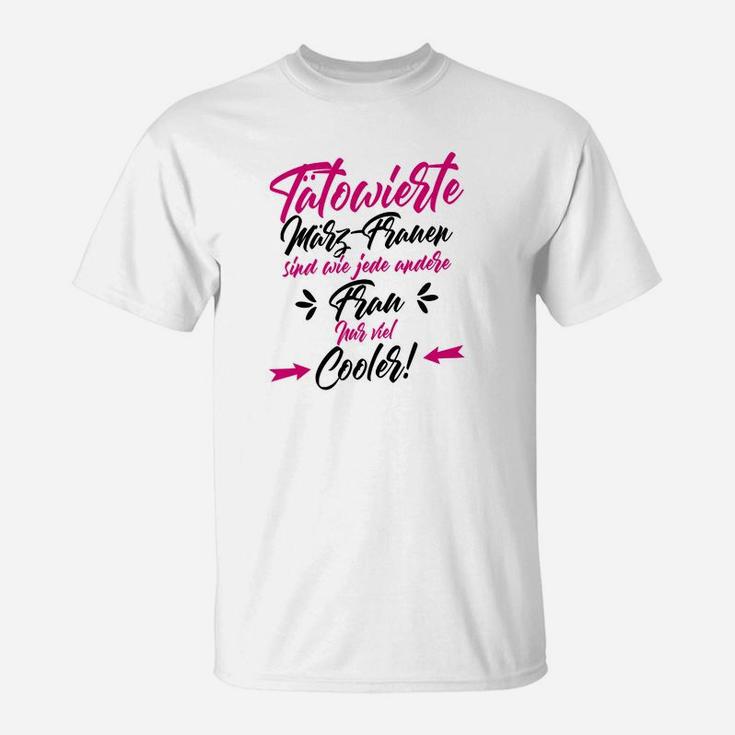 Tatowiertes Marzfrauen Kühler T-Shirt