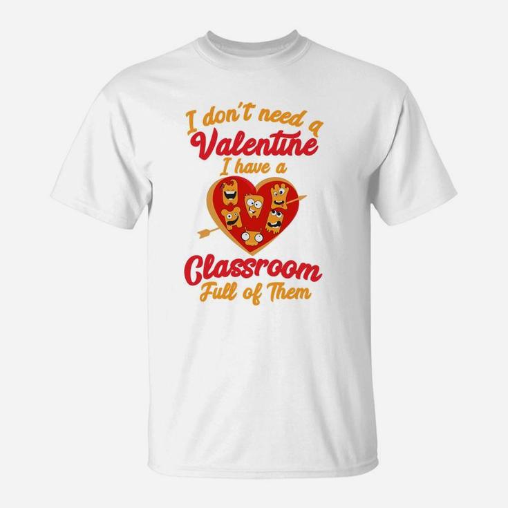 Teacher Valentines Day Classroom Teaching T-Shirt