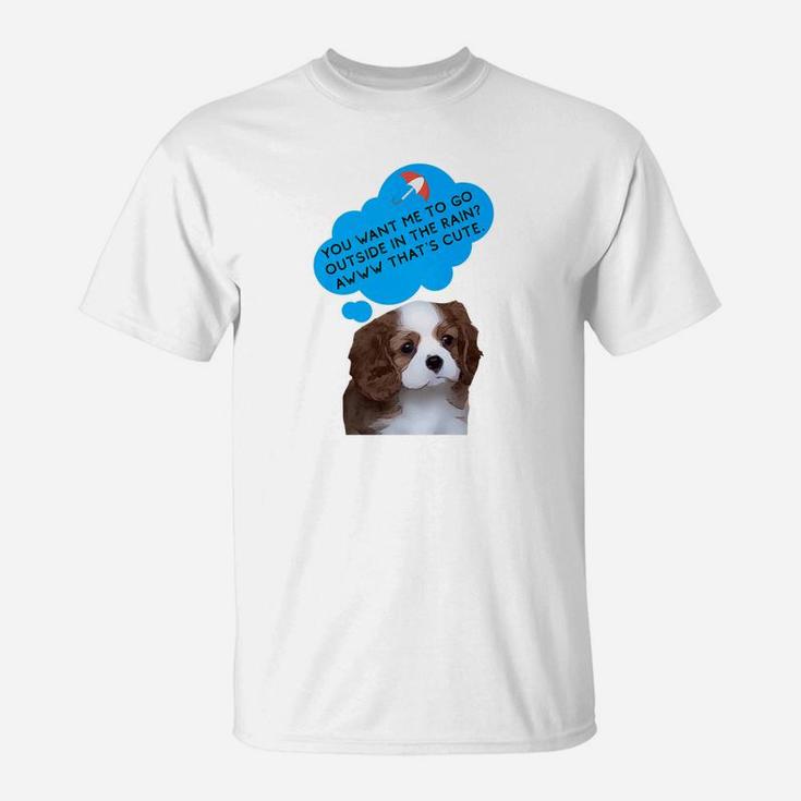 Teddy Bear Dog You Want Me To Go Outside In The Rain T-Shirt