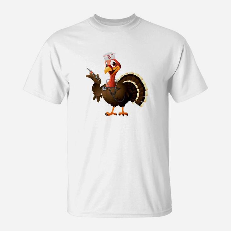 Thanksgiving Nurse Turkey Feast Day T-Shirt