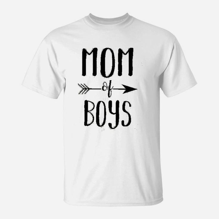 Umsuhu Mom Of Boys Funny Cute Mom With Sayings Mother Gifts T-Shirt
