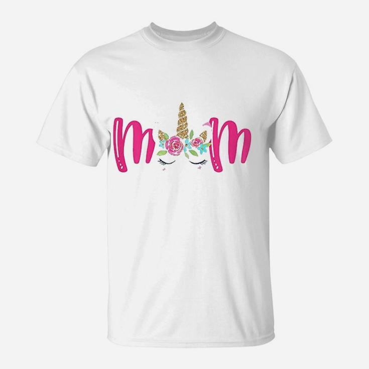 Unicorn Mom Birthday Matching Family Party T-Shirt