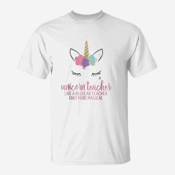 Unicorn Teacher Funny Cute Teacher Appreciation Gift T-Shirt