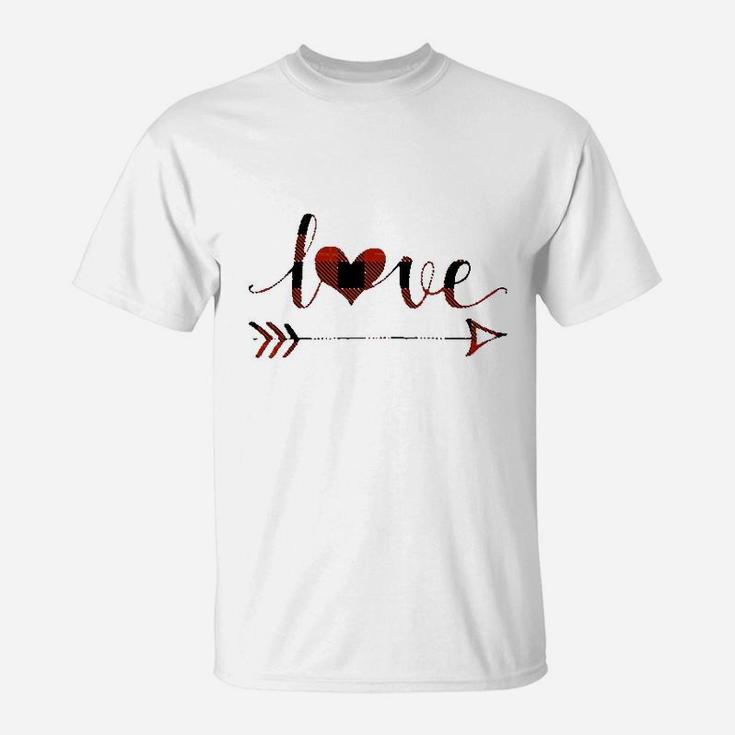 - Valentine's Day Shirt For Women Love Heart Print T-Shirt
