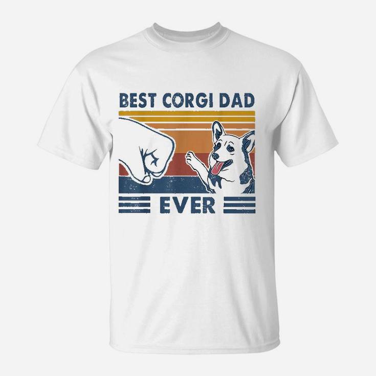 Vintage Best Corgi Dad Ever T-Shirt