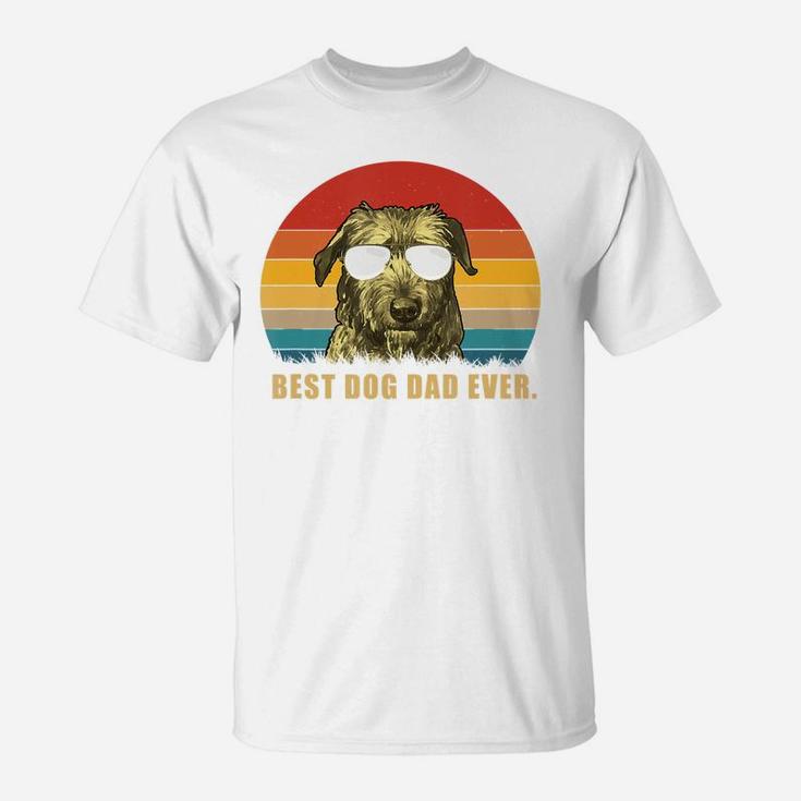 Vintage Best Dog Dad Ever T Shirt Irish Wolfhound Shirts T-Shirt