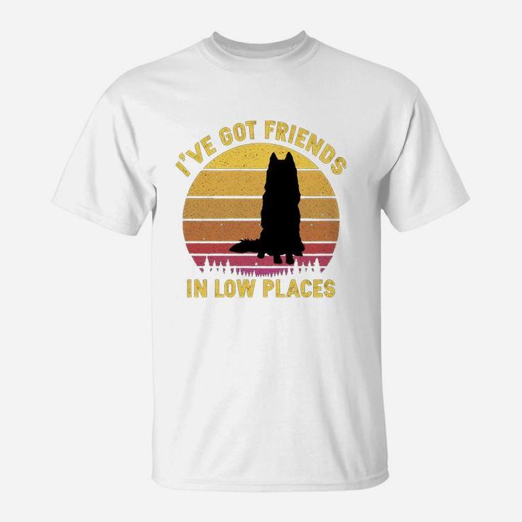 Vintage Husky I Have Got Friends In Low Places Dog Lovers T-Shirt