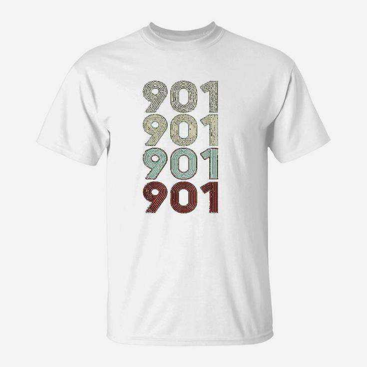 Vintage Memphis Tennessee 901 Area Code Retro Gift T-Shirt