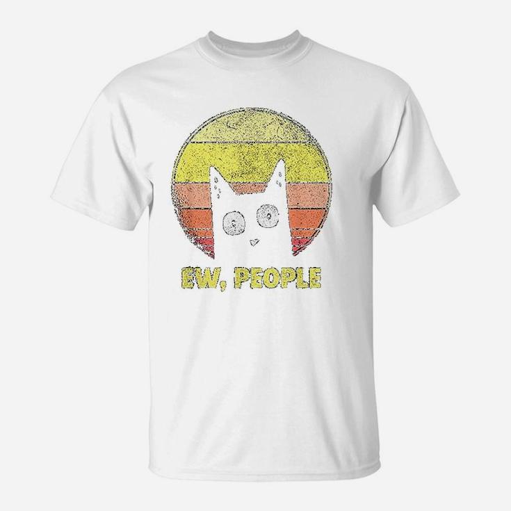 Vintage Retro Ew People Funny Cat Lovers T-Shirt