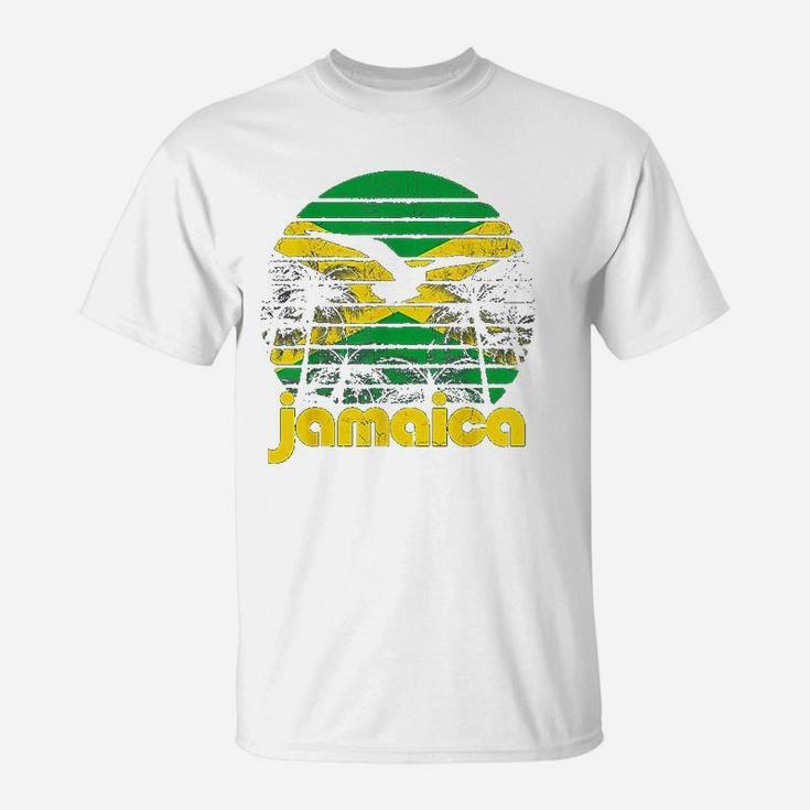 Vintage Retro Jamaica Flag Jamaican 70's 80's T-Shirt