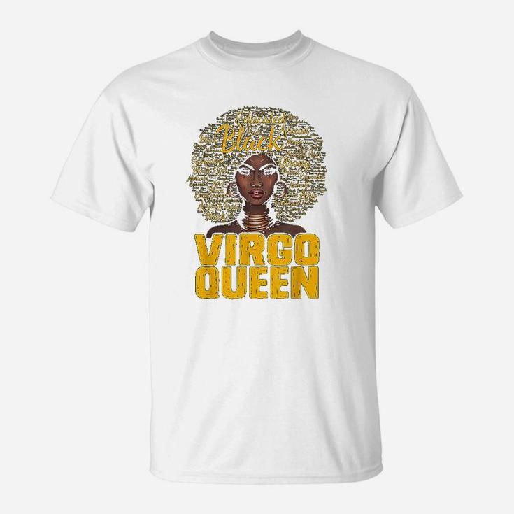 Virgo Queen Black Woman Afro Natural Hair African American T-Shirt