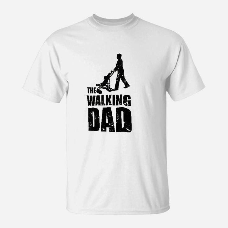 Walking Stroller Dad Silhouette Gym Crewneck T-Shirt