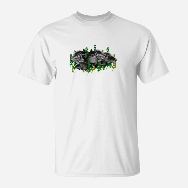 Weißes Herren T-Shirt mit Dschungel-Elefanten-Design, Naturmotiv Tee