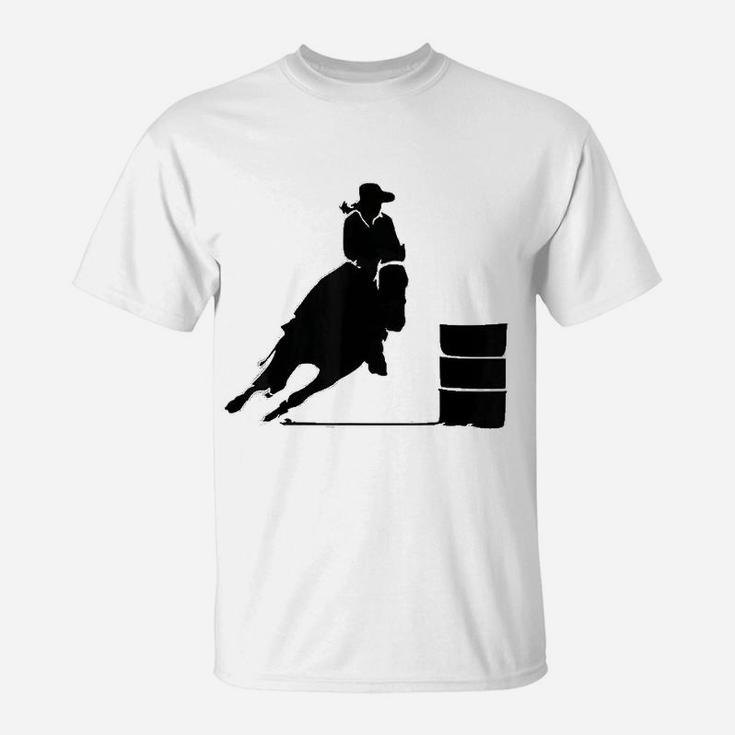 Western Cowgirl Barrel Racing Rider Rodeo Horse Riding T-Shirt