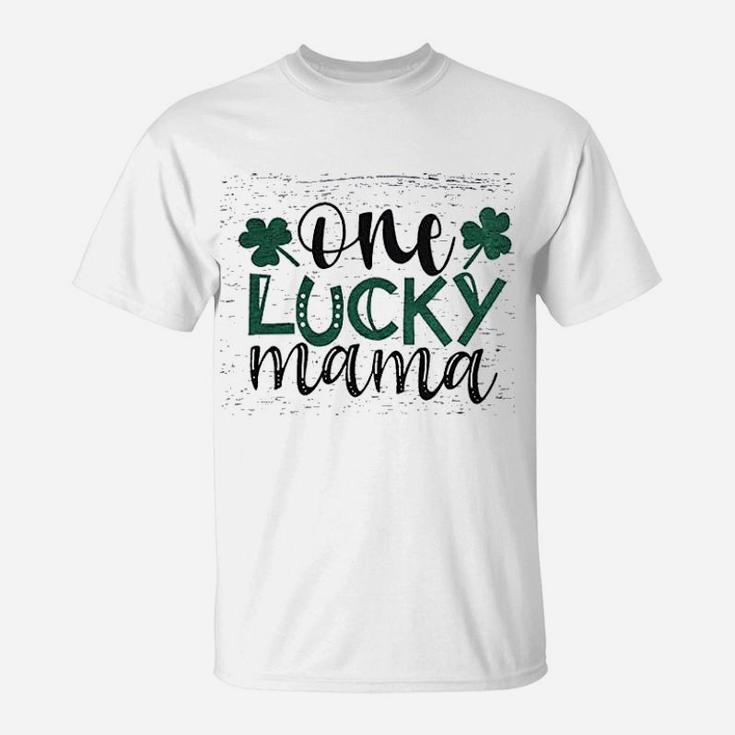 Women One Lucky Mama birthday T-Shirt
