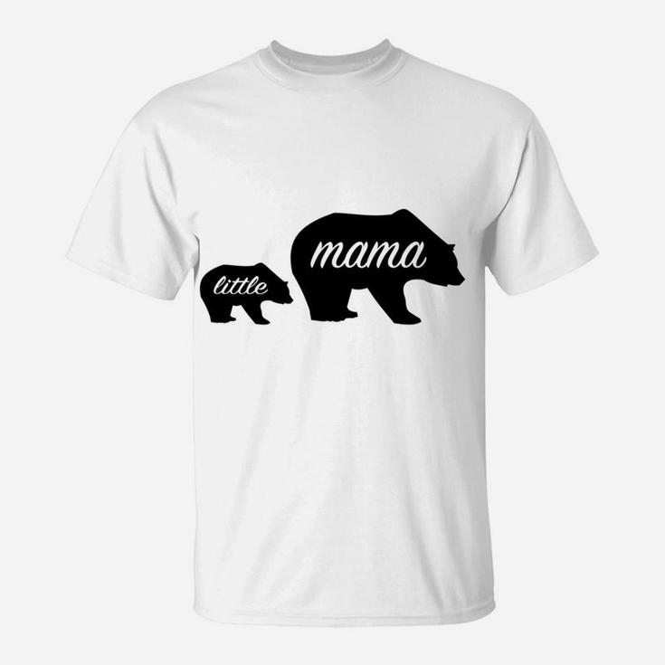 Womens Womens Mama Bear Little Cub Cute Novelty For Moms T-Shirt
