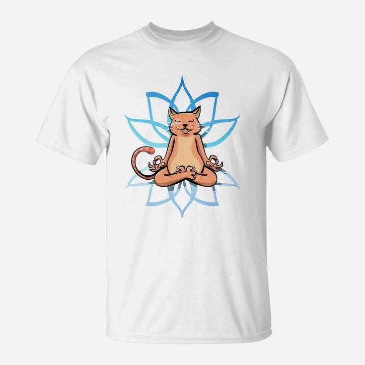 Yoga Cat Meditating Cats Funny Cat Pet T-Shirt