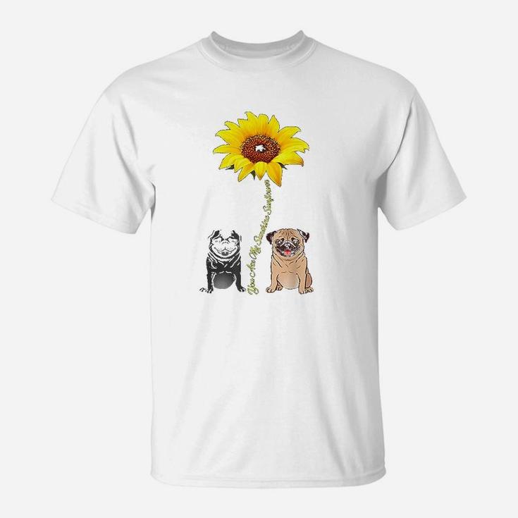 You Are My Sunshine Sunflower Pug Gift T-Shirt