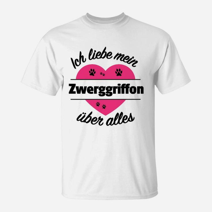 Zwerggriffon Liebhaber T-Shirt Ich liebe meinen Zwerggriffon