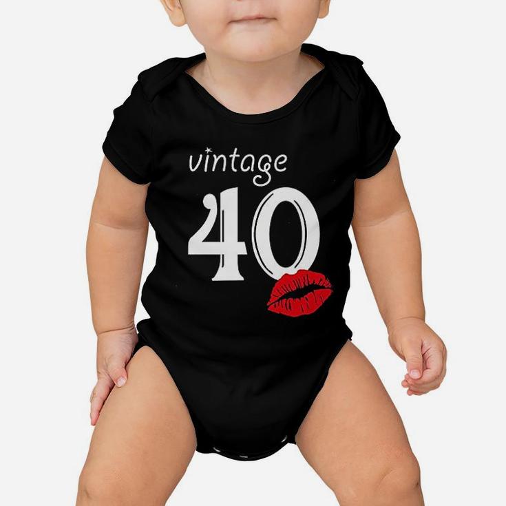 41st Birthday Gifts Women Vintage 41 1981 Tees Lipstick Funny Graphic  Baby Onesie