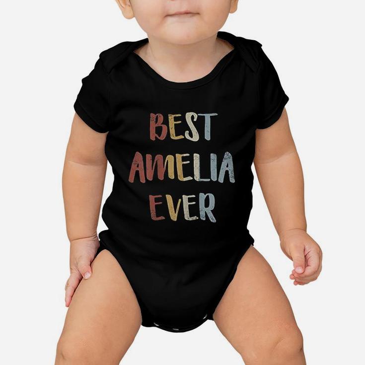 Best Amelia Ever Retro Vintage First Name Gift Baby Onesie