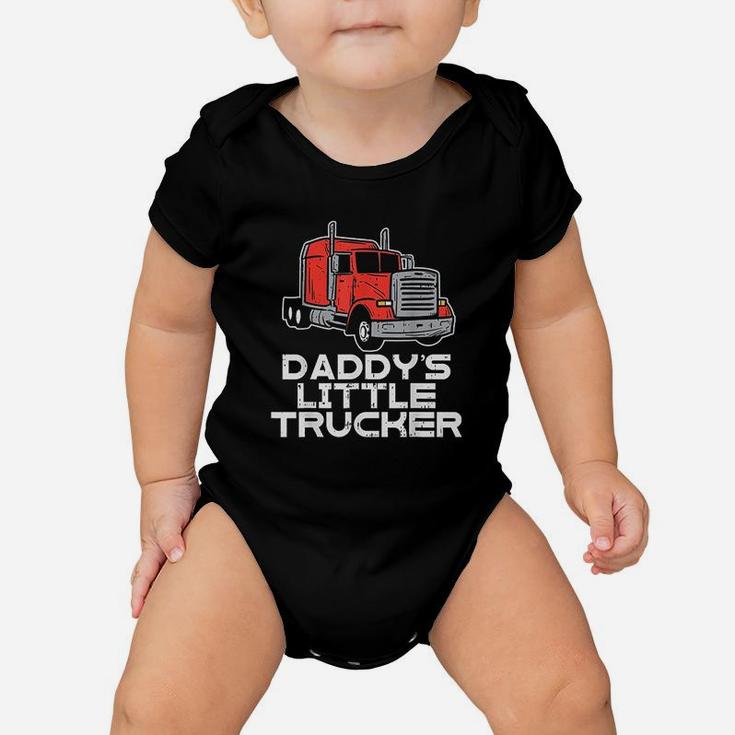 Daddys Little Trucker Semi Truck Trucking Boys Girls Gift Baby Onesie