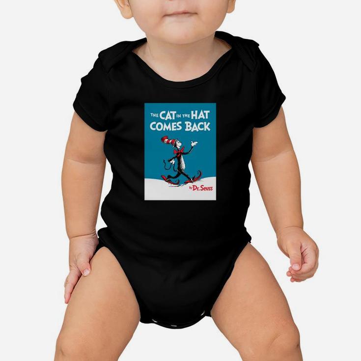 Dr Seuss The Cat In The Hat Comes Back Book Cover Baby Onesie Seseable UK