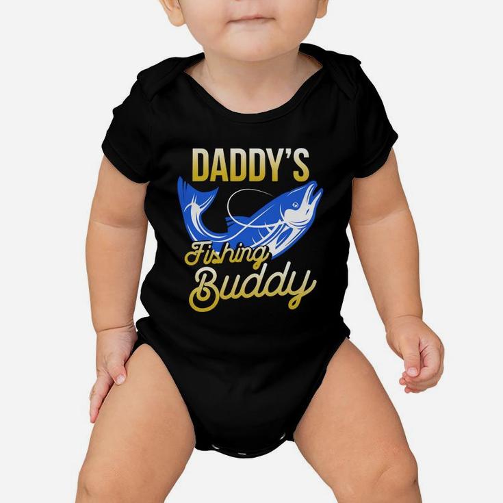 Fitted Daddys Fishing Buddy Shirt Kids Fishing Nature Baby Onesie