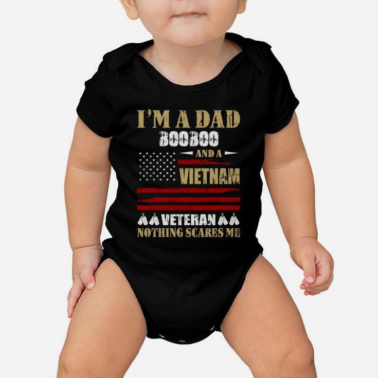 I Am A Dad Booboo And A Vietnam Veteran Nothing Scares Me Proud National Vietnam War Veterans Day Baby Onesie