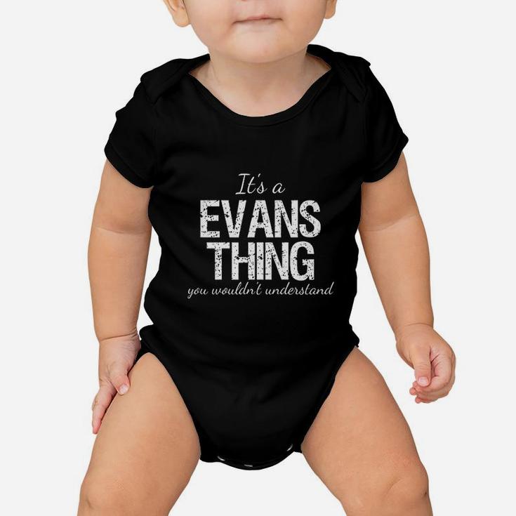 Its A Evans Thing Family Heritage Reunion Gift Baby Onesie